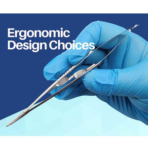 Instrumentos quirúrgicos médicos de acero inoxidable hechos a medida, portaagujas para microcirugía, Manual al por mayor para herramientas de cirugía OEM - Product Image 5