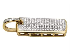 Full Iced Out Round Cut Moissanite Personalized <b>Memorial</b> Pendant <b>Necklace</b> for Men & Women in Gold Plated 925 Sterling Silver - Product Image 3