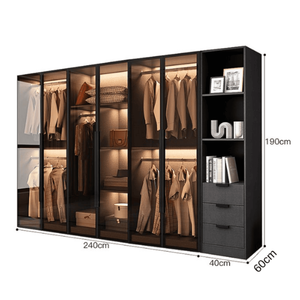 Armoire à portes vitrées Ohaha avec éclairage LED intégré - TCK007 - Product Image 4