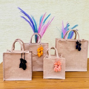 Bolso de mano con borlas de Yute natural personalizado al por mayor, bolso de mano de algodón respetuoso con el medio ambiente y bolso de playa disponible para la venta - Product Image 4