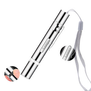 Pointeur laser pour chat moderne et amusant, rechargeable par USB, en acier inoxydable écologique, multicolore, vente en gros, jouet interactif pour chaton - Product Image 5