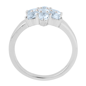 Shah Gems <b>925</b> Sterling <b>Silver</b> Aquamarine <b>Ring</b> for Women Natural Stone with Oval Cut Everyday Wear 14K Metal Purity - Product Image 3