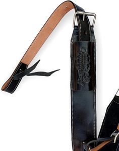 Premium cuero genuino caballo occidental Cinch flanco trasero circunferencia personalizada para caballo de alta equitación ligero de alta calidad negro - Product Image 5