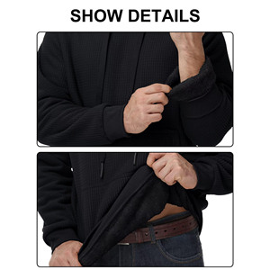 Sweat-shirts à capuche pour hommes sur mesure, grande taille, poids lourd, 100% coton, vintage, délavé à l'acide, usé - Product Image 4