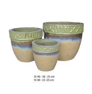 Macetas de Cerámica Esmaltada de Diseño Moderno, Juego de Macetas para Plantas, Decoración del Hogar, Suministros de Jardinería, Uso en Interiores, con Drenaje - Product Image 3