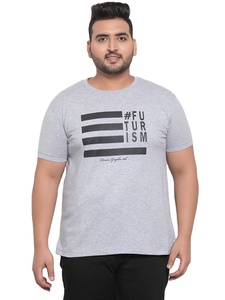 Venta al por mayor de alta calidad 100% algodón de los hombres de talla grande Camisetas cuello redondo logotipo personalizado impreso transpirable de punto ecológico Casual - Product Image 3