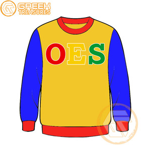 Orden personalizada de la estrella del Este Sudadera bordada de lana de algodón Suéter de alta calidad Ropa griega OES Sudaderas - Product Image 1