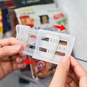 Adjustable Refrigerator Organizer <b>Kitchen</b> Fridge Storage Container Clip <b>Rack</b> <b>Shelf</b> Organizer Tray Durable Plastic Home Solution - Product Image 2