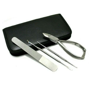 Ensemble d'outils de soin des pieds, lime à ongles, coupe-ongles, 4 pièces, instruments de podologie et de pédicure, manuel, certifié CE - Product Image 1