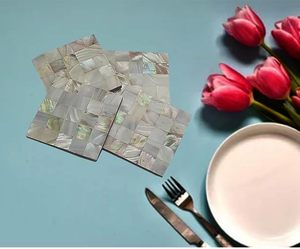 Posavasos con incrustaciones de madreperla de nuevo diseño colorido con soporte para vajilla restaurante taza de té hecha a mano de AALIYAN IMPEX - Product Image 2