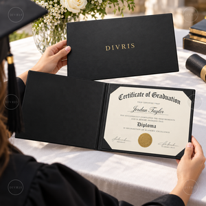 Carpeta de Presentación Transparente Personalizada de Cuero PU con Diseño de Impresión Digital para Documentos, Archivos y Cubierta de Diploma - Product Image 2