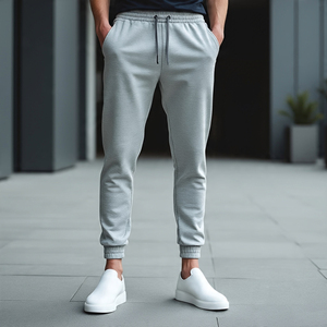 Vente en gros Pantalon de jogging pour homme Pantalon surdimensionné à taille évasée avec cordon de serrage Pyjama Pantalon de jogging pour homme - Product Image 2