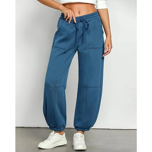 2025 New <b>Women's</b> High Waisted Fleece Sweatpants Foldable Warm Lounge Pants <b>Baggy</b> Joggers with Pockets - Product Image 5