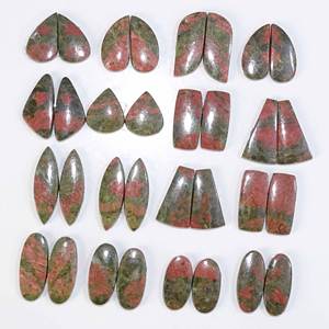 หินอัญมณีควอตซ์สีธรรมชาติ unakite Jasper หลวมคุณภาพสูงขายส่งมากสำหรับการทำเครื่องประดับในขนาดที่ปรับแต่งได้ - Product Image 2