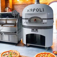 Napolitain italien pierre brique feu de bois extérieur électrique A horno de para four à pizza commerciale gaz et feu de bois pour restaurant