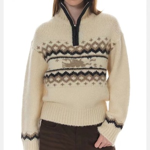 Sudadera informal gruesa con media cremallera para hombre con sudadera sólida de manga larga, jersey de otoño, Tops para mujer, suéter holgado - Product Image 5