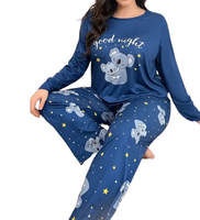 Pijamas de Mujer Personalizadas de Alta Calidad con Estampado Completo, Cuello Elástico, Cintura Elástica, Manga Corta, 100% Algodón, Suaves y Transpirables