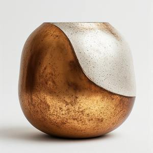 แจกันเหล็กพรีเมี่ยมที่มีผิวสีบรอนซ์โบราณและรูปทรงสง่างามออกแบบมาสำหรับบ้านหรูและการตกแต่งภายในที่ทันสมัย - Product Image 3