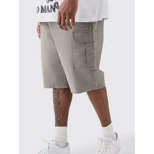 กางเกงขาสั้นคาร์โก้ผ้าฝ้ายระบายอากาศสำหรับผู้ชายในฤดูร้อน - Product Image 4