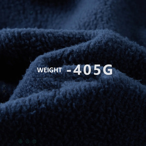 Alta calidad 100% algodón 405GSM Sudadera con capucha de gran tamaño Elegante logotipo personalizado Invierno Peso pesado Cremallera completa Cuello con capucha - Product Image 3