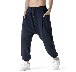 Pantalon de survêtement décontracté personnalisé de haute qualité avec ceinture élastique pantalon de survêtement à l'entrejambe pour hommes pantalon de survêtement respirant à l'entrejambe - Product Image 2