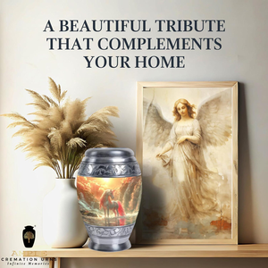 Fabriqué à la main Meena Enduit Cheval gravé design Aluminium Crémation Urnes Élégant Souvenir Grandes Tailles Étanche Gravable - Product Image 4