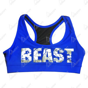 Sujetador deportivo personalizado con espalda cruzada para mujer, Sujetador deportivo atlético de alto impacto, tejido transpirable que absorbe la humedad, producción amigable - Product Image 5