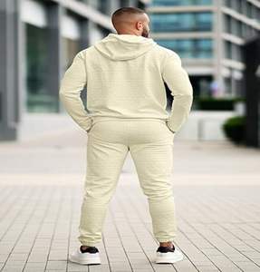Personalizado para Puff Print 500 Gsm Unisex Algodón Sudadera con capucha y pantalones Conjuntos Chándales transpirables para hombres en la temporada de invierno Producto RTS - Product Image 1