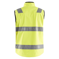 Yüksek Görünürlüklü Su Geçirmez Yansıtıcı Hızlı Kuruyan Nefes Alabilen Polyester Erkek Güvenlik Yeleği İnşaat İşleri İçin Özel Logo Baskılı
