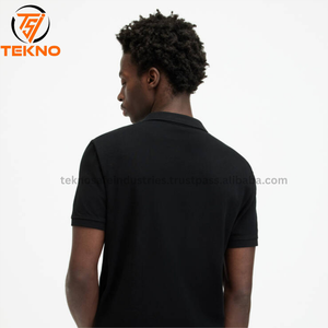 เสื้อโปโลแขนสั้นสำหรับผู้ชายเสื้อลำลองผ้าฝ้าย100% ย้อมสีไวกำหนดโลโก้ได้เอง - Product Image 6