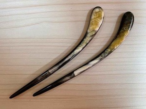 กิ๊บติดผมทำจากเขาควายขัดเงาสำหรับผู้หญิง ไม้จัดแต่งทรงผมจากเขาควาย อุปกรณ์เสริมจากธรรมชาติ - Product Image 3