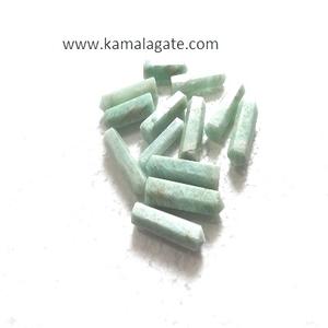 Cristales de punta de lápiz de ágata de amazonita natural de terminación única Artesanía de piedras preciosas semipreciosas a la venta - Product Image 2