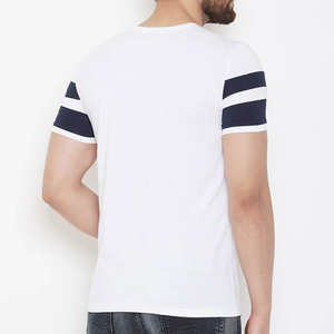 Camiseta holgada estampada de manga corta de punto de algodón 100% para hombre, ropa de verano transpirable, colores personalizados - Product Image 2