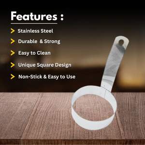 Premium Seller Stainless Steel Frying <b>Egg</b> Molds Griddle Pancake Shapers for Household Breakfast Omelets Sandwich Cooking Tool - Product Image 2