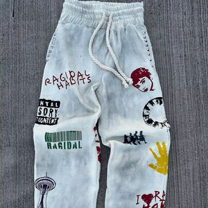 กางเกงวอร์มผ้าฟลีซ100% สำหรับนักวิ่งผ้าฟลีซ300 360 GSM งานตามสั่ง - Product Image 1