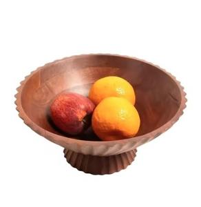 Bols modernes en bois fabriqués à la main, élégants, parfaits pour servir, offrir et décorer la table bol de service fini enduit de poudre - Product Image 3