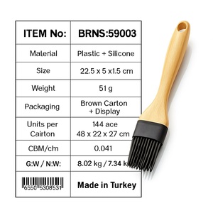 Cepillo de Silicona AFOSSA Libre de BPA, Mango de PP, Resistente al Calor, Apto para Lavavajillas, Utensilio de Cocina Sostenible para Barbacoa, Repostería y Uso Doméstico - Product Image 6