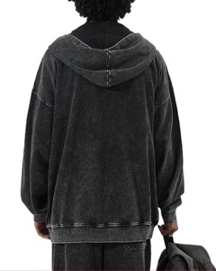 Sudadera con Capucha Básica 100% Algodón Lavado al Ácido, Oversize, Ecológica, para Hombre, Estilo Vintage, Lavado a la Piedra, Venta al por Mayor - Product Image 5