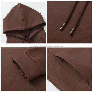 Sweat-shirt à capuche uni de haute qualité, personnalisé avec logo, 330 g/m², 100 % coton, poids lourd, taille plus, sweat-shirt décontracté pour hommes - Product Image 6