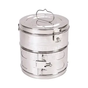Stainless Steel Dressing Jar Drum Sterilization Drum Surgical Hospital Holloware Instruments