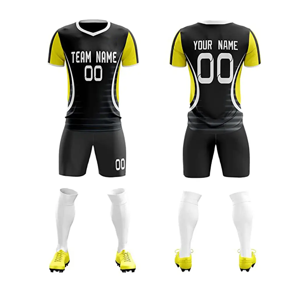 Futebol Jersey Plain Men Custom OEM Sea Uniform Soccer Style respirável jersey com sublimação design