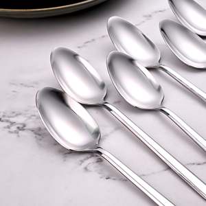 Sleekline Eco-Friendly Stainless Steel Spoons and Forks Set <b>Small</b> <b>Mirror</b> Polished Wooden Handle for Tea Food Party Measuring - Product Image 3