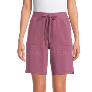 Shorts pour femmes 2025 Meilleures ventes Shorts pour femmes de couleur unie à taille haute et souple au design personnalisé - Product Image 5