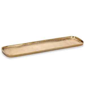 Industrial Design Rectangular Serving Tray Long Aluminium and Brass Metal for Food Serving by Manufacturer Copper Metal - Product Image 1