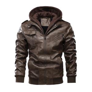 Veste en cuir grande taille de haute qualité pour hommes, vêtements d'extérieur coupe-vent, fermeture à glissière, vêtements de course automobile respirants - Product Image 1