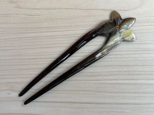 CLIQUEZ À LA MAIN POLI CORNE DE BUFFALO ACCESSOIRES DE CHEVEUX Fourche À Cheveux Bâton Barrettes Clips pour Bijoux Matiss Coiffure - Product Image 6