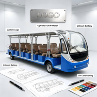 Autobús Eléctrico Turístico de Larga Distancia, Autobús Urbano con Capacidad para 23 Pasajeros, Batería de 72V200AH, Alcance de 100KM, Personalizable