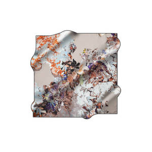 Écharpe en crêpe satiné à imprimé numérique vintage Pierre Cardin 90x90 avec motif de créateur de luxe - Product Image 1