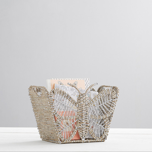 Nouvel article Panier de rangement en herbe de mer tissé à la main en forme de papillon pour l'organisation de la maison des adolescents en provenance du Vietnam - Product Image 4