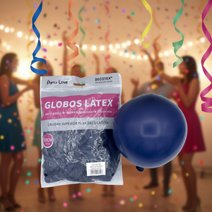 Palloncini in Lattice Decotex 30cm Blu Scuro, Confezione da 50 Pezzi per Decorazioni Festa - Product Image 3